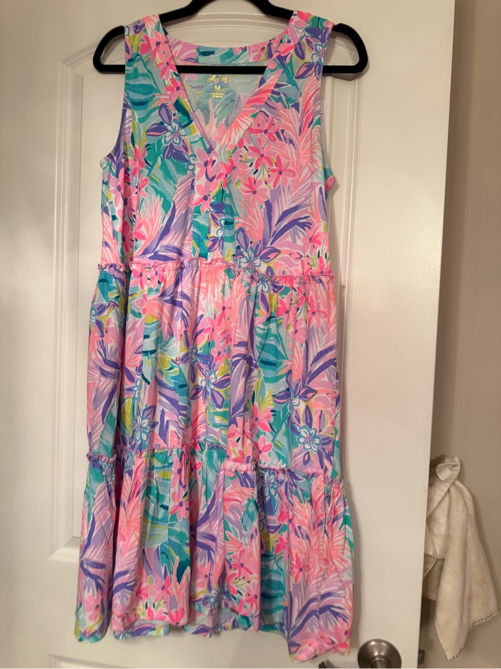Lilly Pulitzer Multicolor Floral Print Dress - Pink, Coral, Aqua